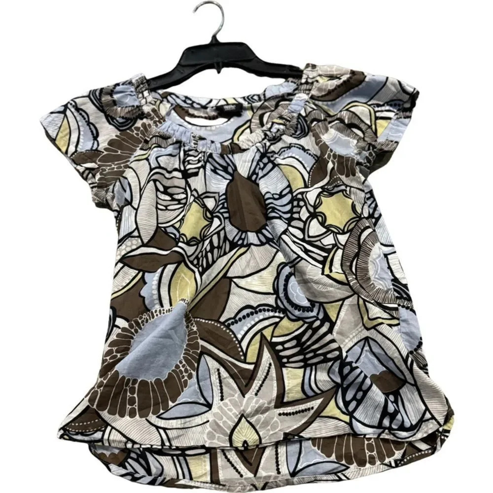 Mossimo Beautiful Print sleeveless shirt XS colorful hippie festival 90s/y2k